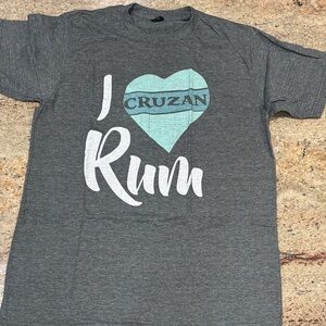 Tultex Gray 'I Love Rum' T-Shirt